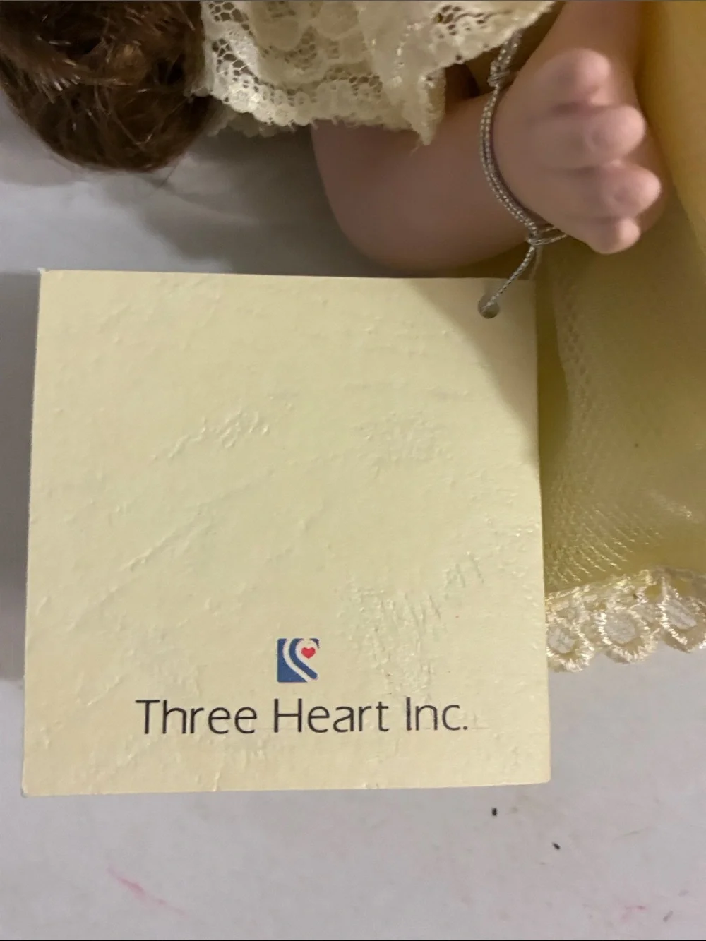 The Palmary Collection Three Heart: Yellow Angel Doll with Lace Dress